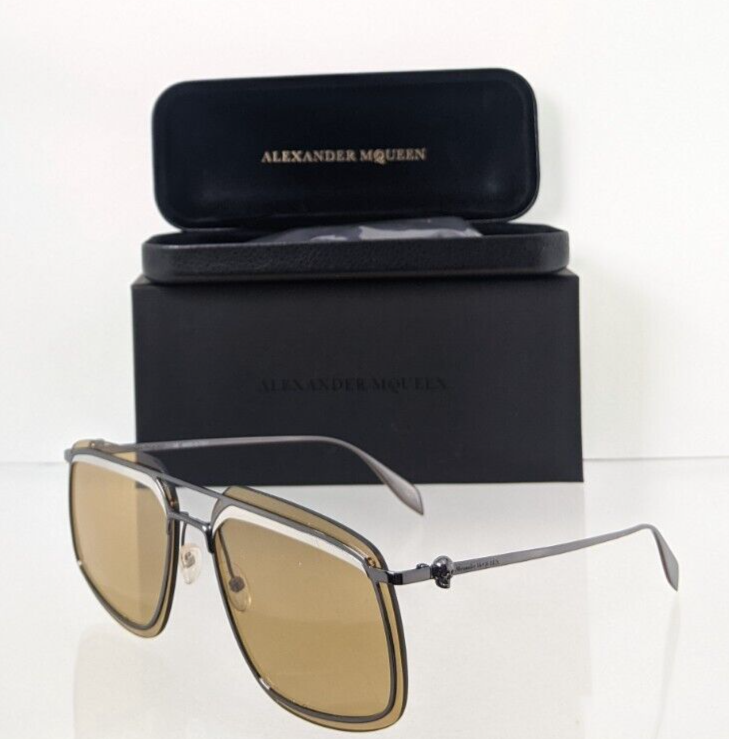 Brand New Authentic Alexander McQueen Sunglasses AM 0221 004 64mm Frame