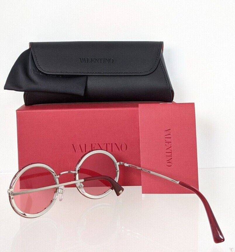 Brand New Authentic Valentino Sunglasses VA 2010 3006/84 Red & Silver Frame