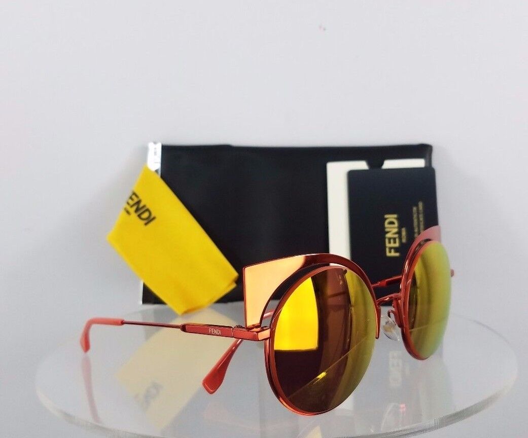 Brand New Authentic Fendi FF 0177/S Sunglasses KWLPD Orange Mirror 53mm 0177