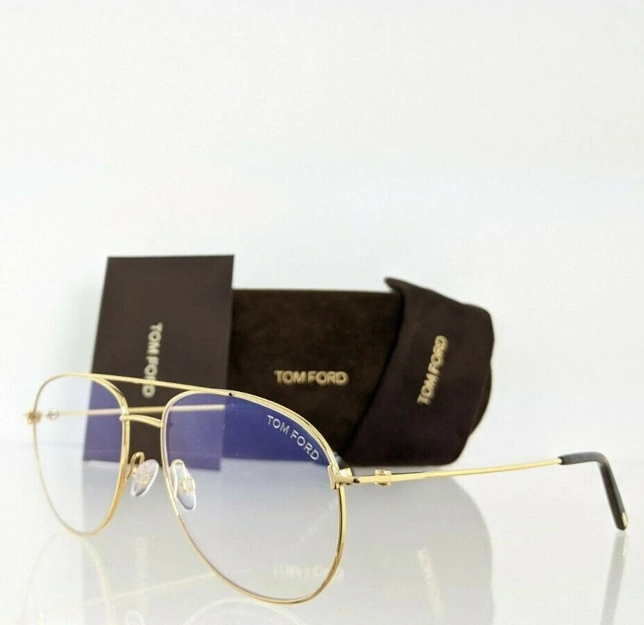 Brand New Authentic Tom Ford TF 5581 Eyeglasses 030 FT 5581-F 55mm Gold Frame
