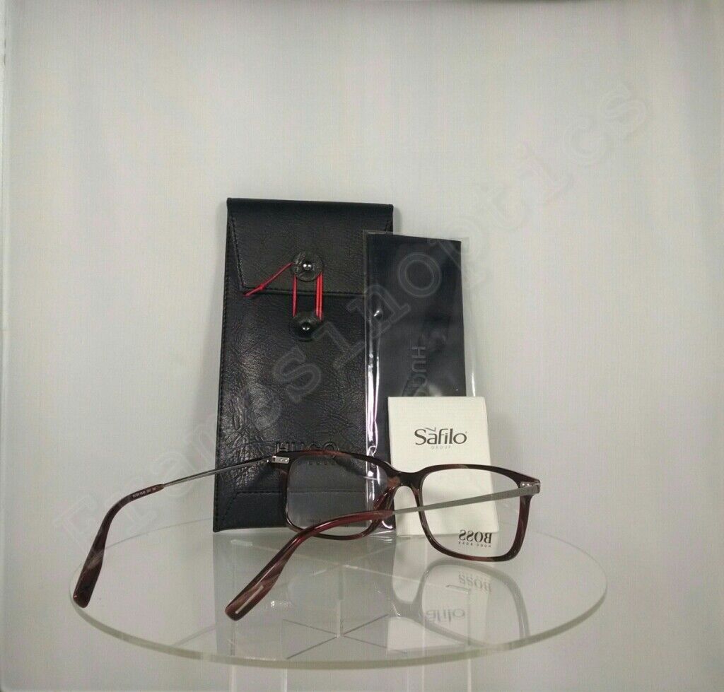 Brand New Authentic Hugo Boss 0548 Eyeglasses E87 Dark Havana Ruthenium BO0548