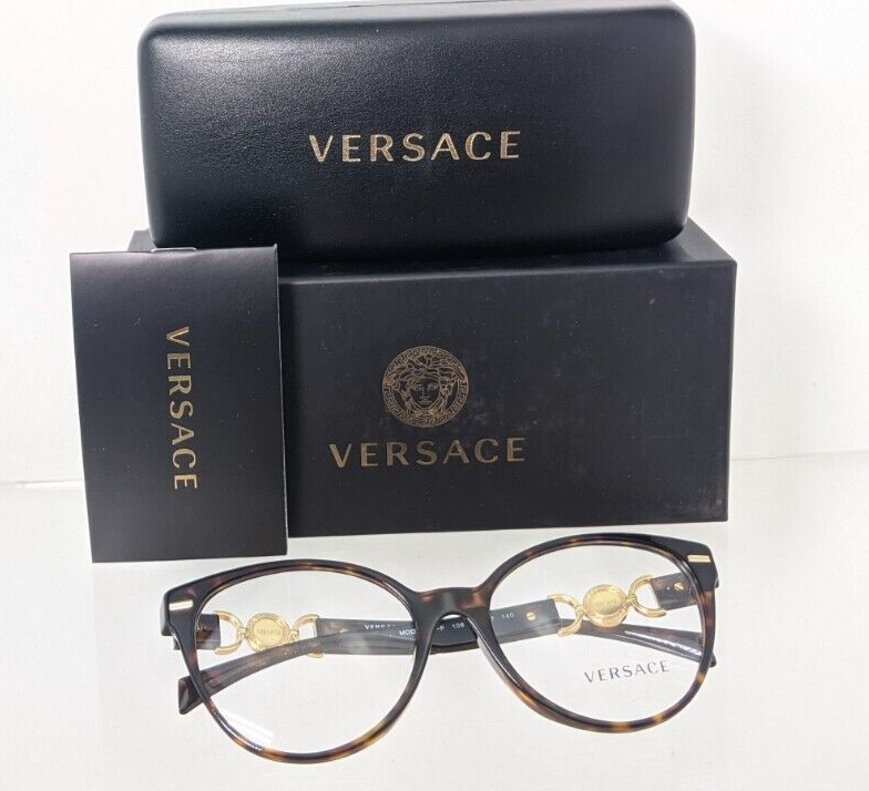 Brand New Authentic Versace Eyeglasses MOD. 3334 108 55mm 3334-F Frame