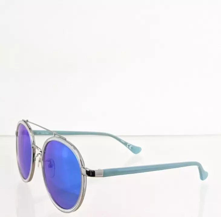 Brand New Authentic Calvin Klein Sunglasses CK 1225 424 Silver/Blue Frame