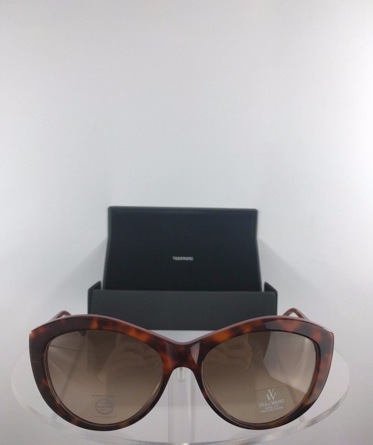 Brand New Authentic Vera Wang Sunglasses Agnella TO Crystal Tortoise Frame