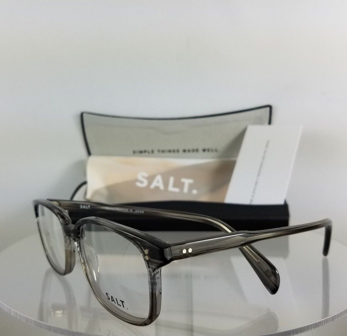 Brand New Authentic SALT Eyeglasses GREG AG Charcoal Grey Frame 48mm