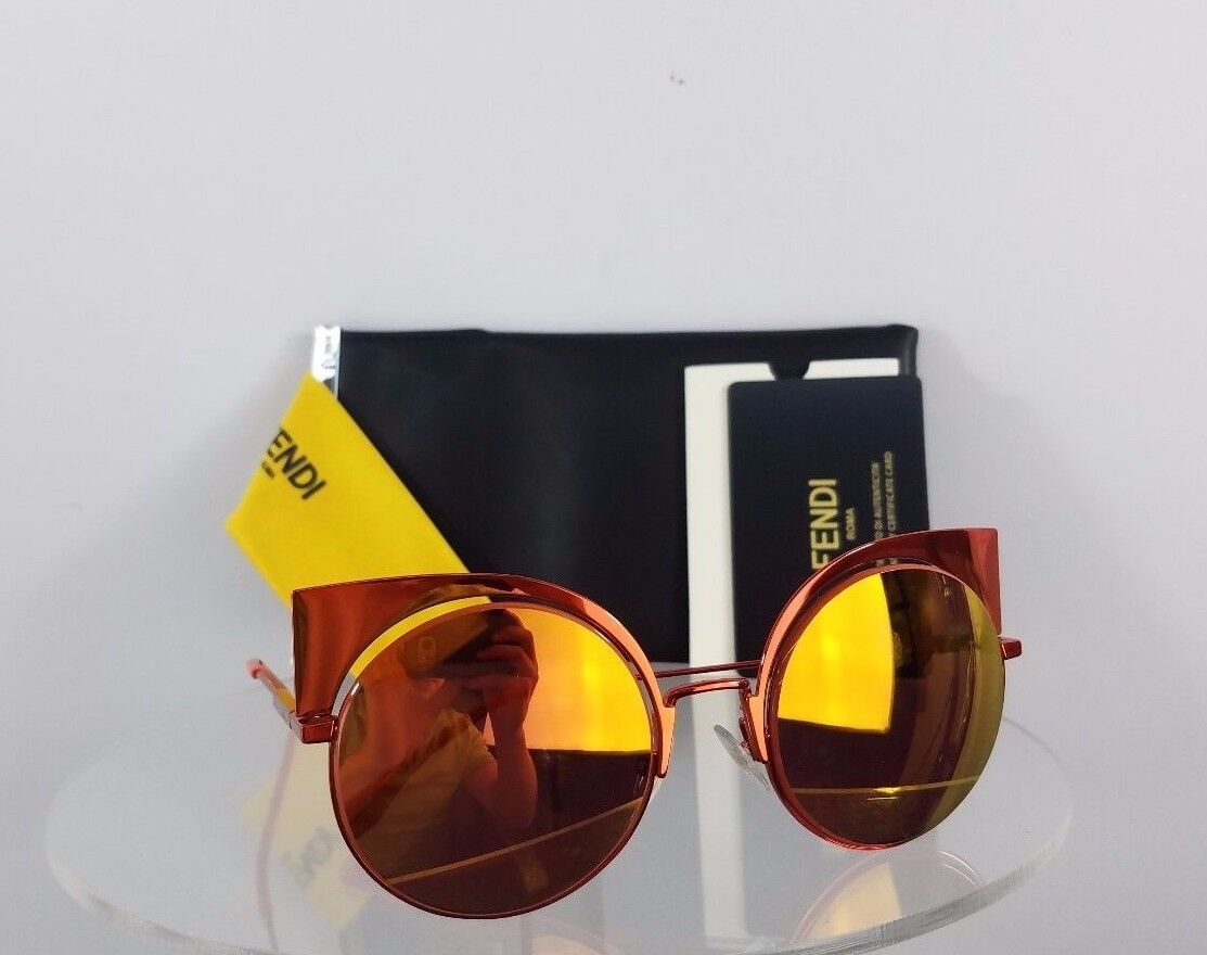 Brand New Authentic Fendi FF 0177/S Sunglasses KWLPD Orange Mirror 53mm 0177