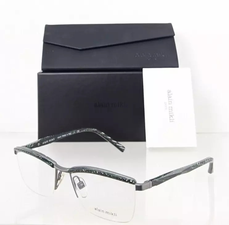 New Authentic Alain Mikli 2022 Eyeglasses A0 2022 E412 53mm Grey/Green