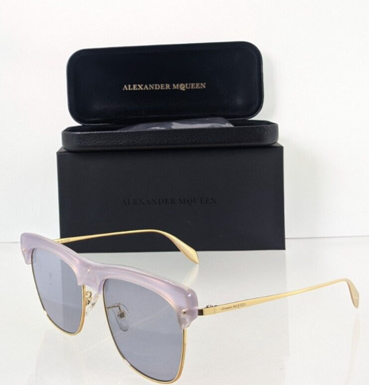 Brand New Authentic Alexander McQueen Sunglasses AM 0235 005 55mm Frame