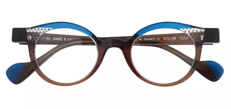 New Authentic Anne & Valentin Eyeglasses Kolor 1554 Made in Japan Frame