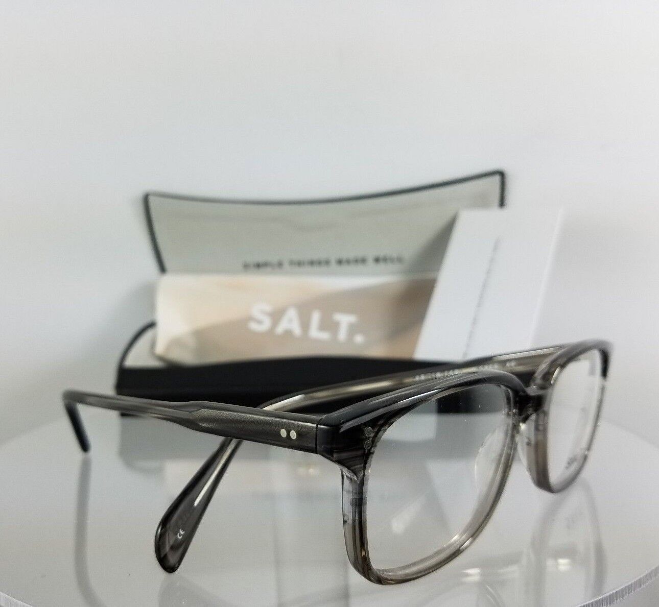 Brand New Authentic SALT Eyeglasses GREG AG Charcoal Grey Frame 48mm