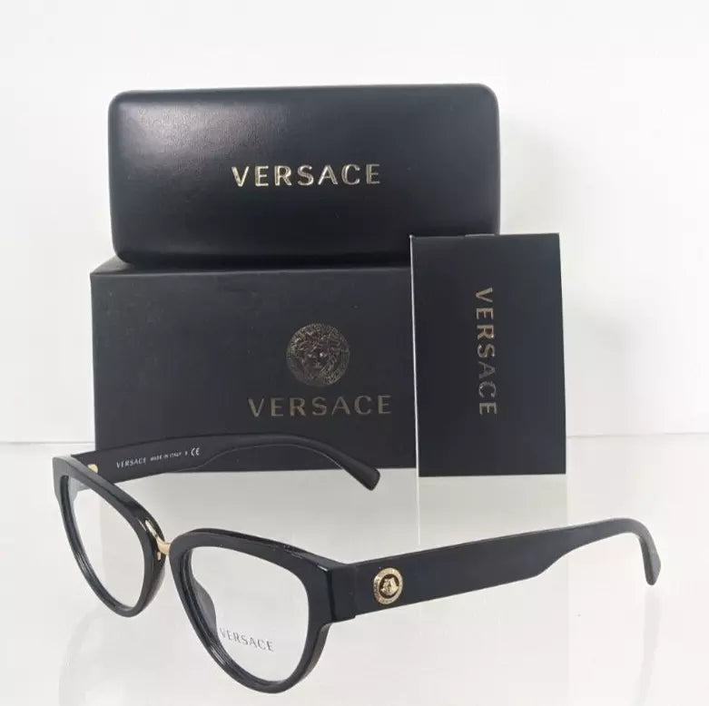 Brand New Authentic Versace Eyeglasses MOD. 3267 51mm Black GB1 3267 Frame