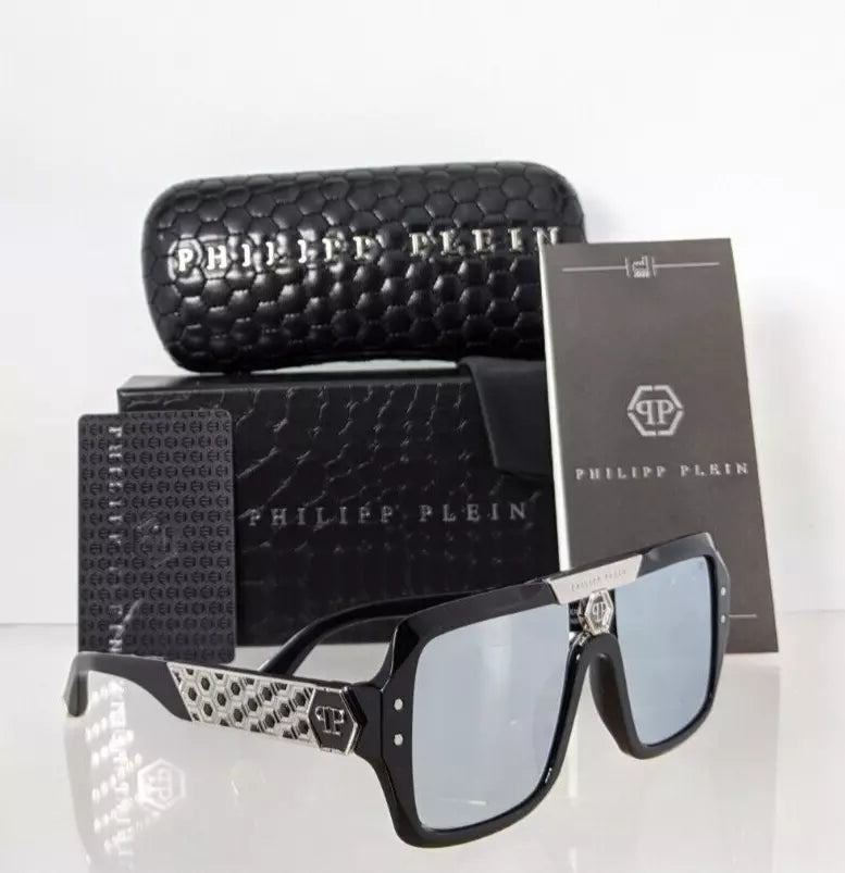 New Authentic Philipp Plein Sunglasses SPP 079 Col 700W Plein Badge SPP079 Frame