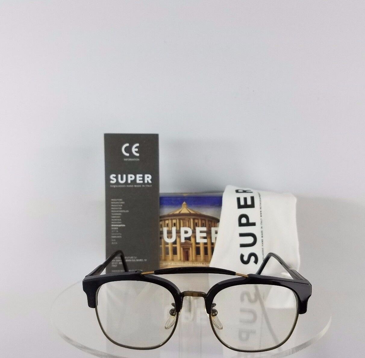 Brand New Authentic Retrosuperfuture 614 0T Super Eyeglasses 49er Black Frame