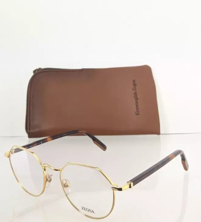 Brand New Authentic Ermenegildo Zegna Eyeglasses EZ 5238 030 50mm Gold Frame