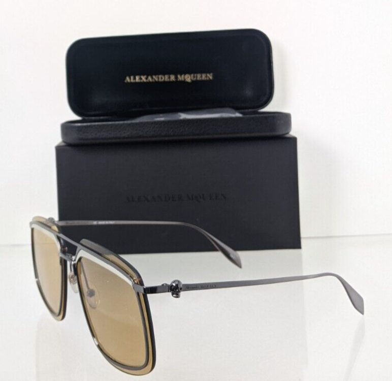 Brand New Authentic Alexander McQueen Sunglasses AM 0221 004 64mm Frame