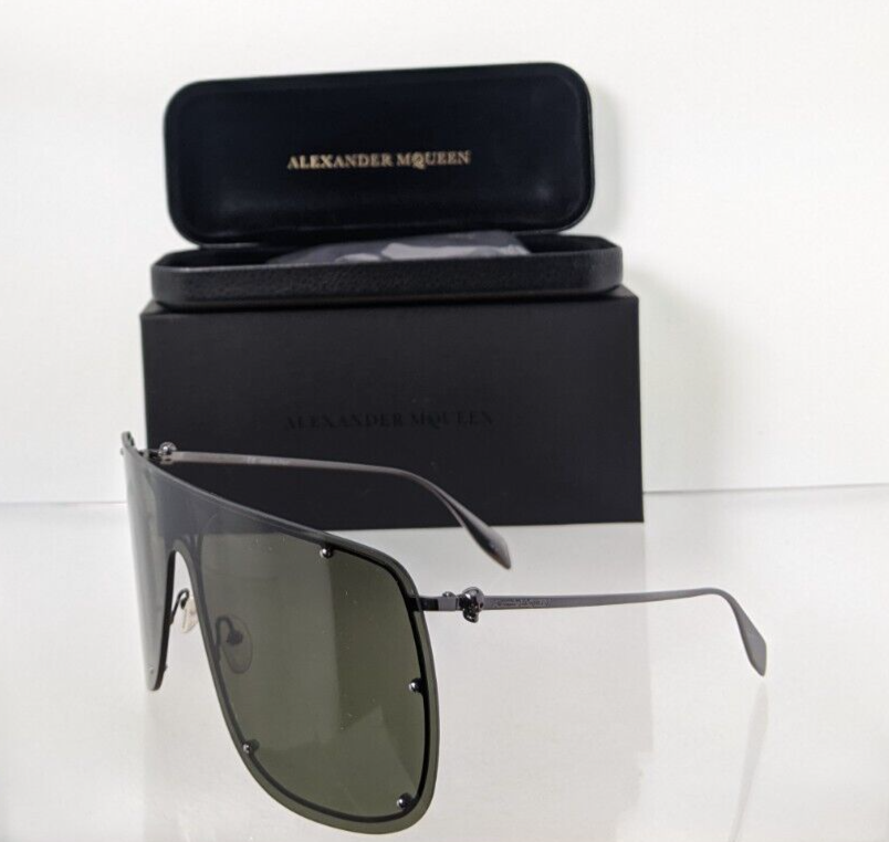 Brand New Authentic Alexander McQueen Sunglasses AM 0313 Gunmetal 004 99mm Frame