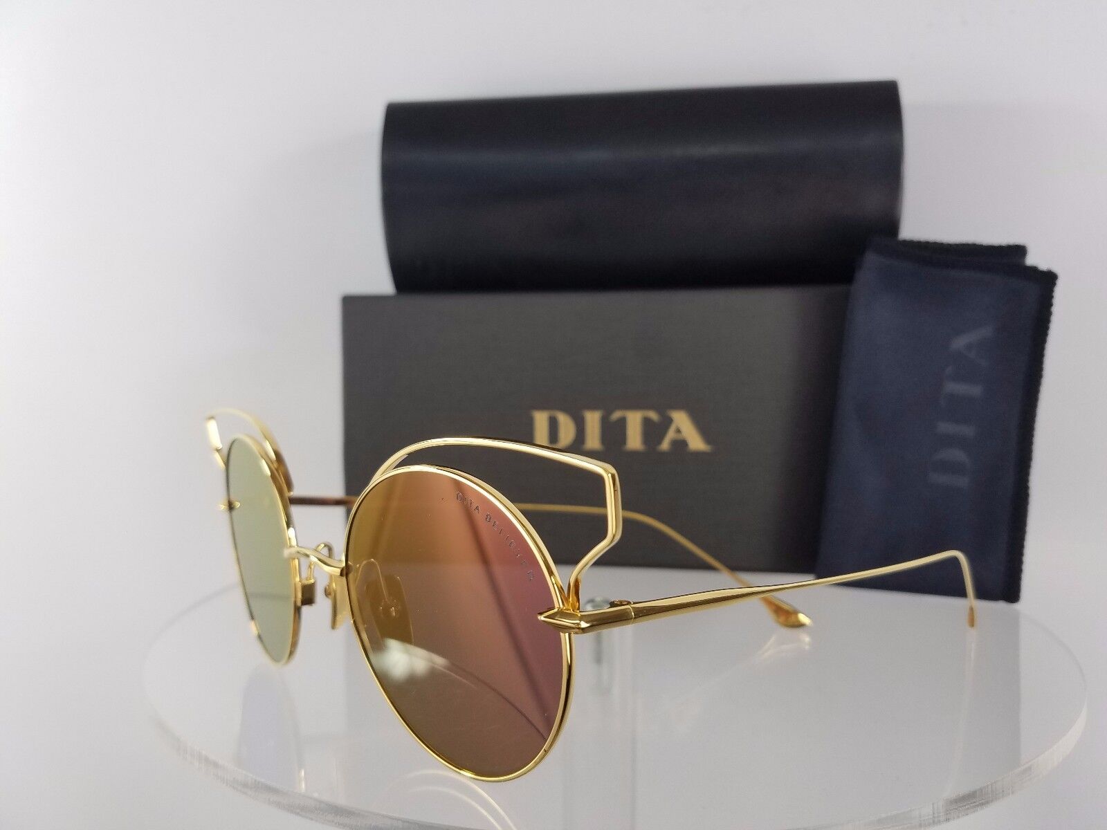 Brand New Authentic Dita Sunglasses Believer 23008-A-GLD-52mm Gold Frame