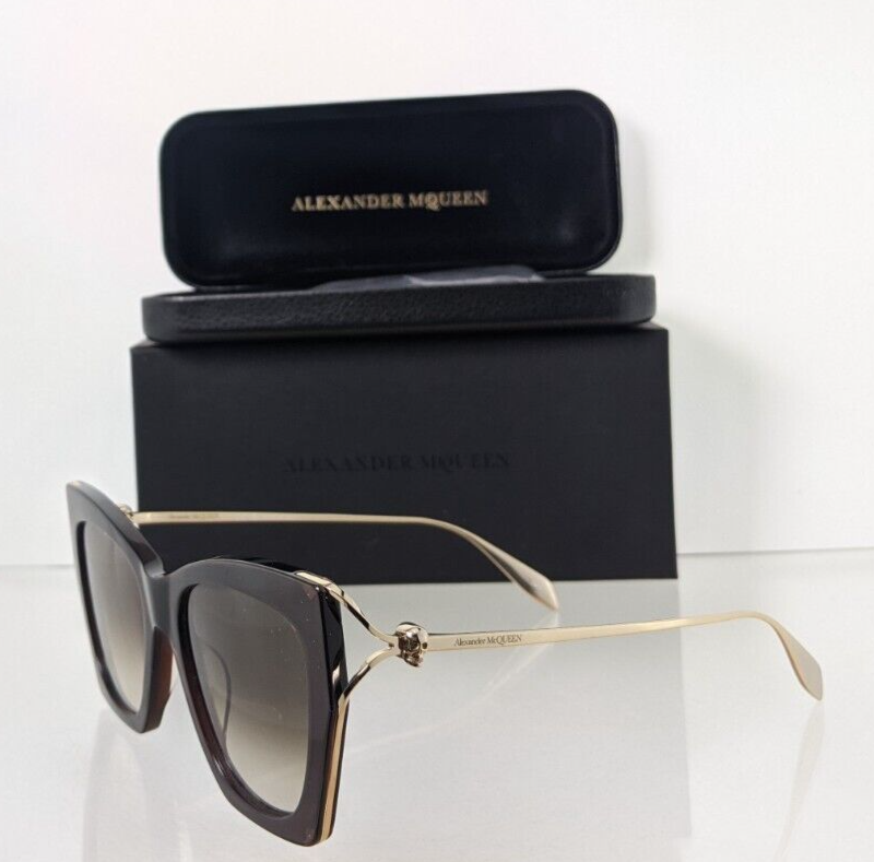 Brand New Authentic Alexander McQueen Sunglasses AM 0375 002 53mm Frame