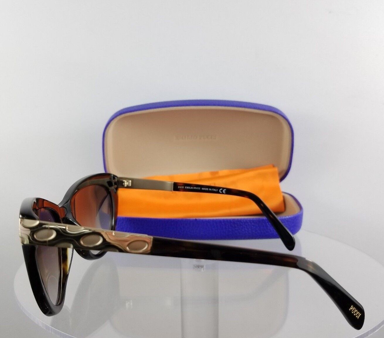 4Brand New Authentic Emilio Pucci Sunglasses EP17 52F Tortoise Gold Frame EP 17