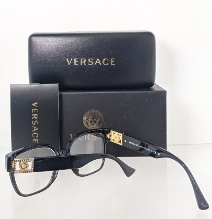 Brand New Authentic Versace Eyeglasses MOD. 3329 GB1 54mm 3329-B Frame