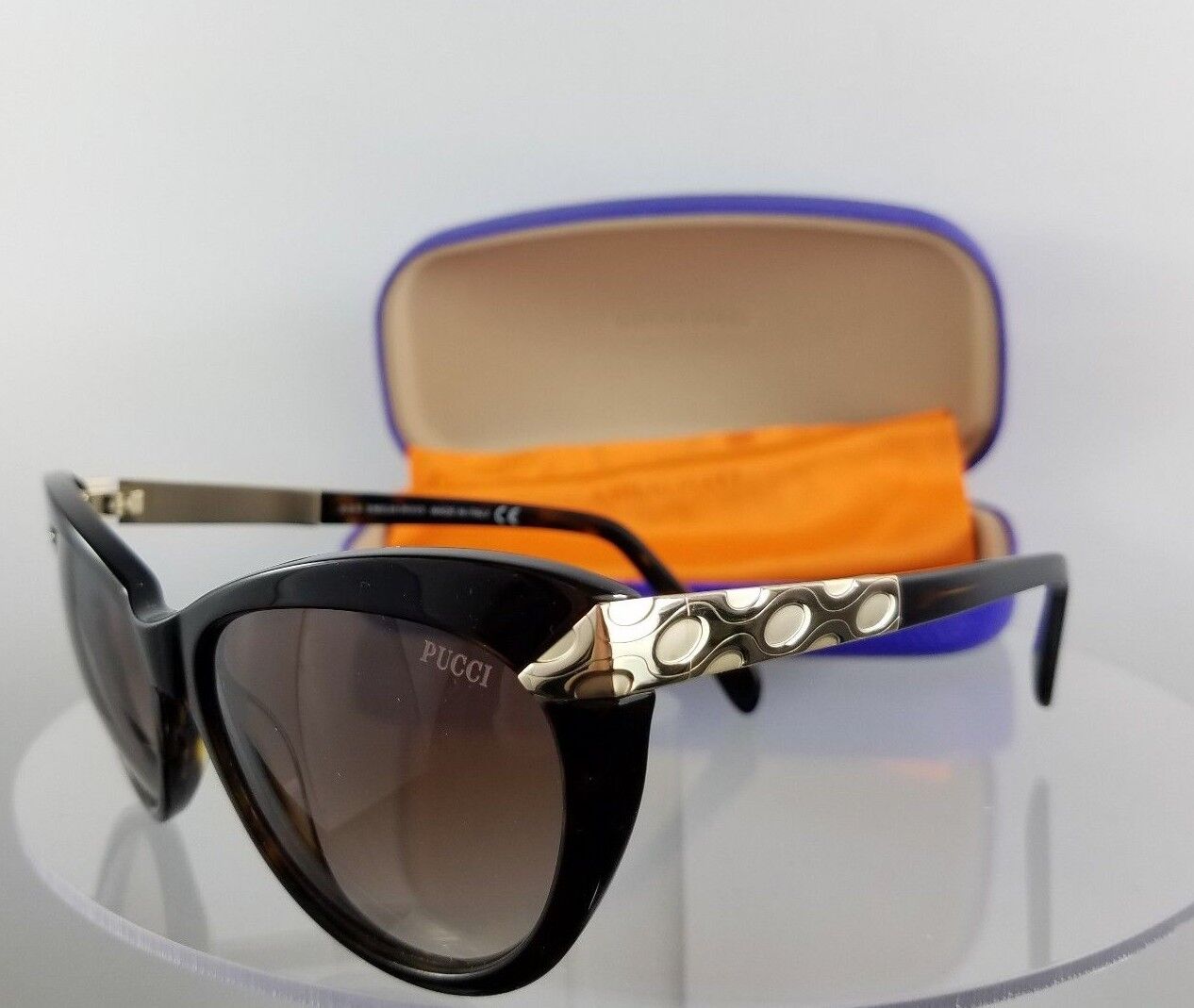 4Brand New Authentic Emilio Pucci Sunglasses EP17 52F Tortoise Gold Frame EP 17