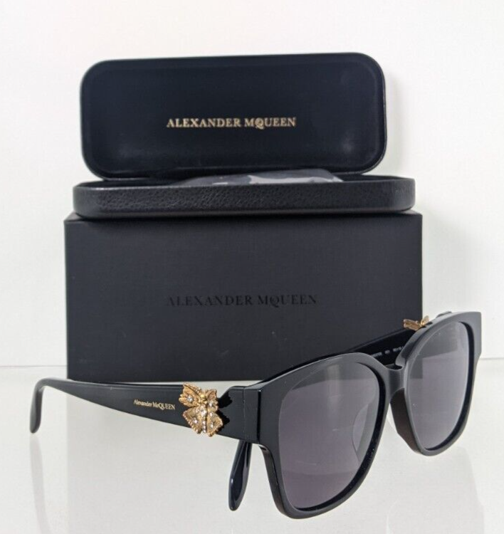 Brand New Authentic Alexander McQueen Sunglasses AM 0370 001 56mm Frame