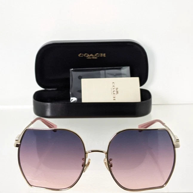 Brand New Authentic Coach Sunglasses HC 7142 90050J Shiny Light Gold 58mm