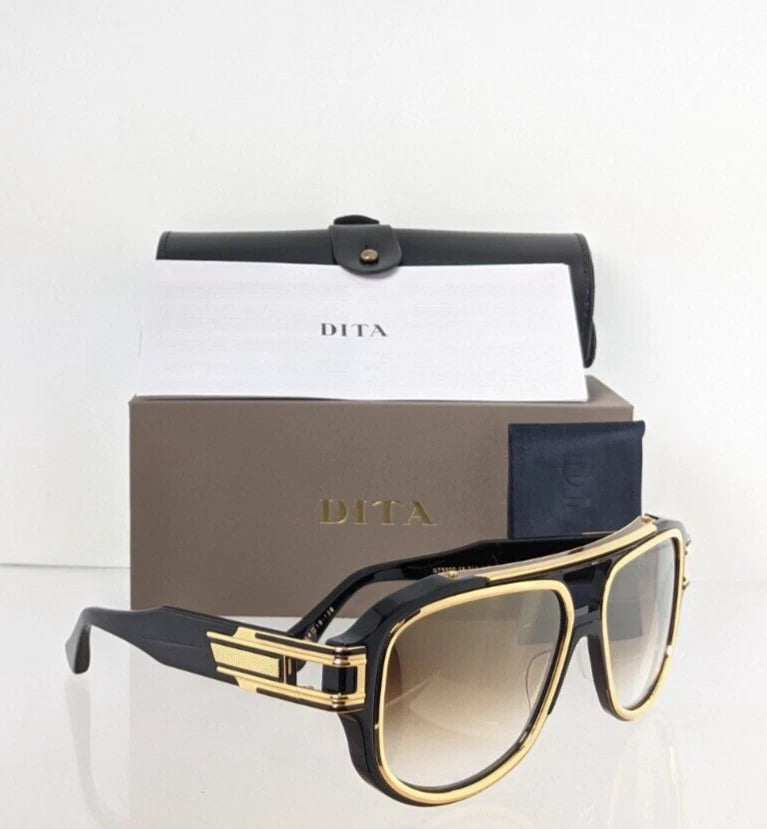 New Authentic Dita Sunglasses GRANDMASTER SIX DTS900 58-01A Black - Gold Limited