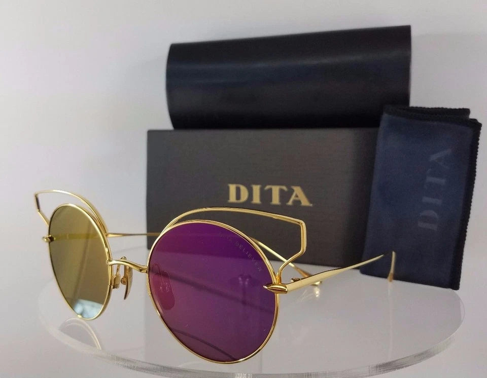 Brand New Authentic Dita Sunglasses Believer 23008-A-GLD-52mm Gold Frame