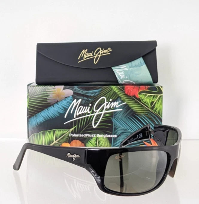 Brand New Authentic Maui Jim Sunglasses PEAHI MJ 202 - 02 STG - BG 65mm