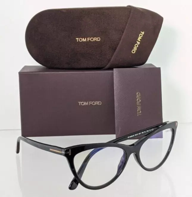 Brand New Authentic Tom Ford TF 5896 Eyeglasses 001 Frame FT 5896-B with Clip on