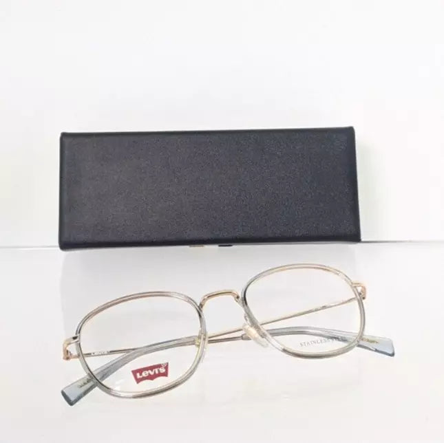 Brand New Authentic Levi Eyeglasses 1027 QWU Gold Grey 50mm Sunglasses