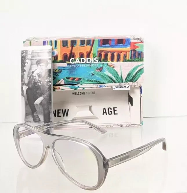 New Authentic CADDIS Eyeglasses Readers The BARNES 57mm Blue Blocker Silver