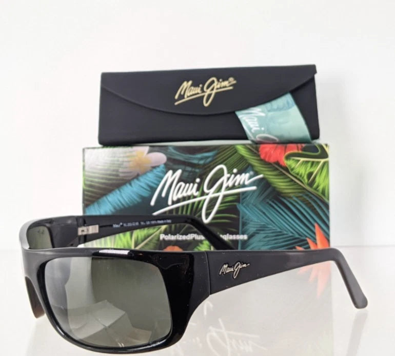 Brand New Authentic Maui Jim Sunglasses PEAHI MJ 202 - 02 STG - BG 65mm