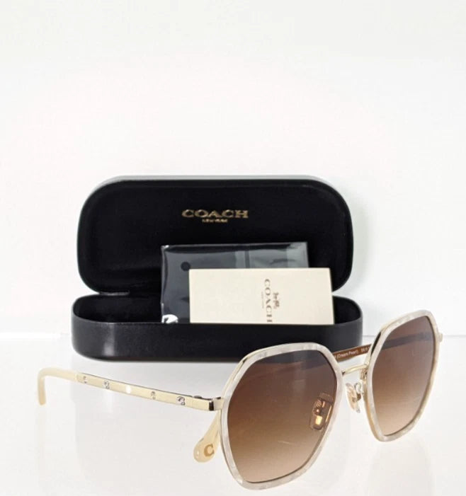 Brand New Authentic Coach Sunglasses HC 7167 944374 Cream Pearl 56mm
