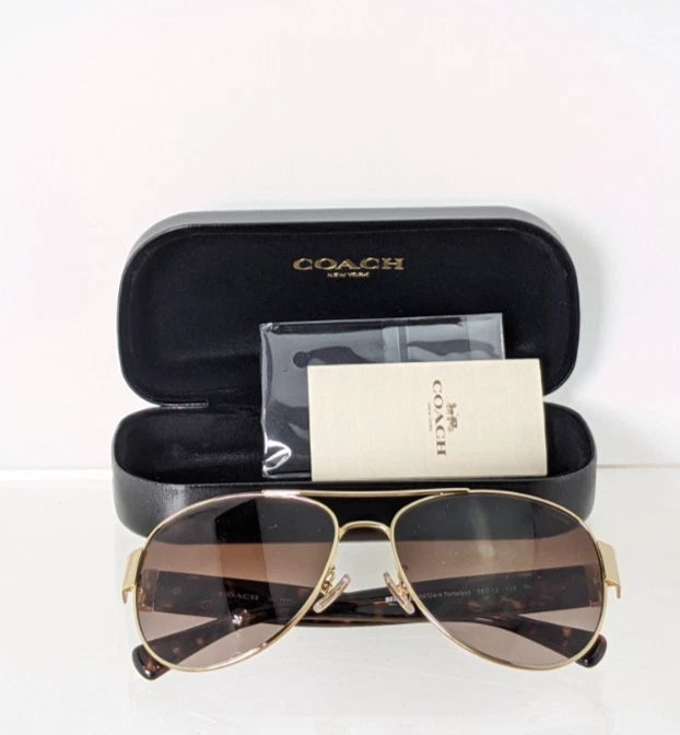 Brand New Authentic Coach Sunglasses HC 7059 923813 Gold Dark Tortoise 58mm