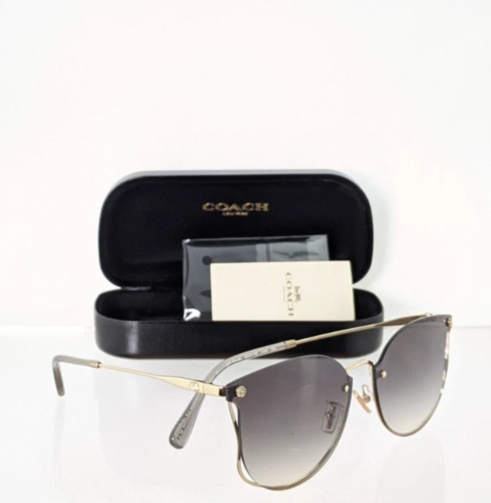 Brand New Authentic Coach Sunglasses HC 7151 900511 Shiny Light Gold 63mm