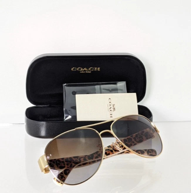 Brand New Authentic Coach Sunglasses HC 7059 923813 Gold Dark Tortoise 58mm