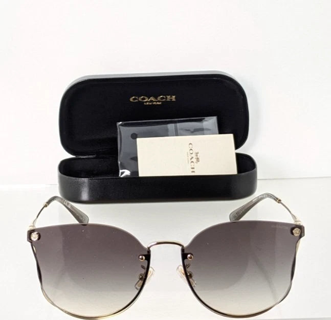 Brand New Authentic Coach Sunglasses HC 7151 900511 Shiny Light Gold 63mm