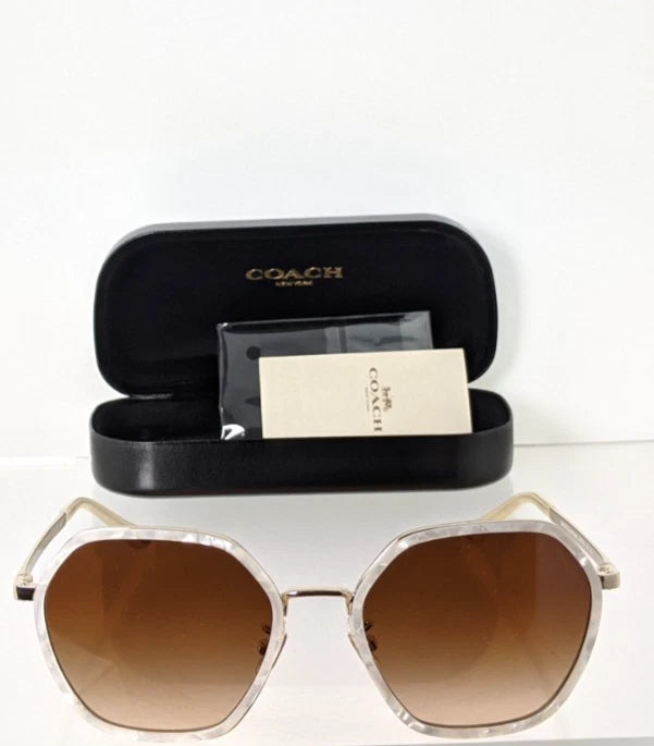 Brand New Authentic Coach Sunglasses HC 7167 944374 Cream Pearl 56mm