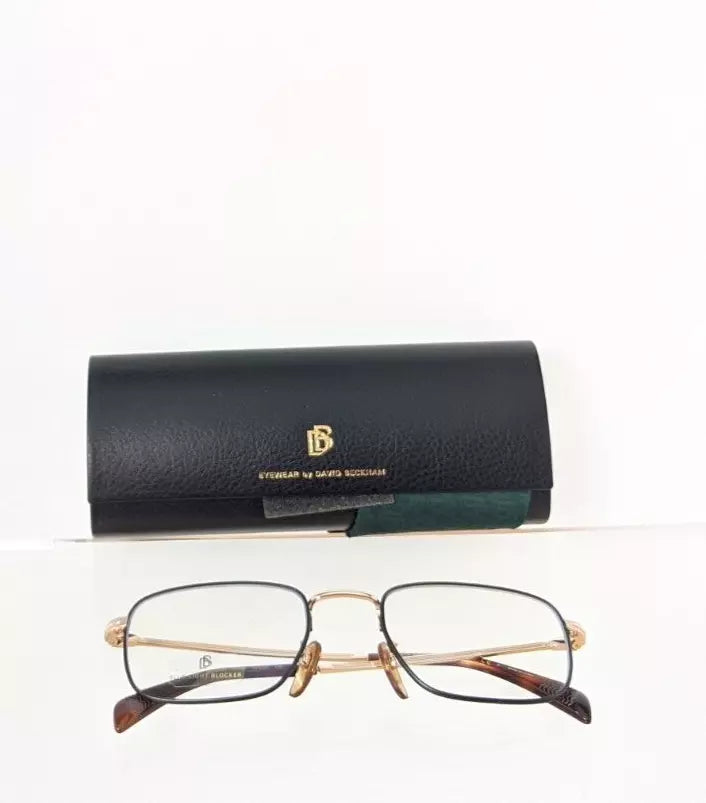 Brand New Authentic David Beckham Eyeglasses DB 1035 003G6 Black/Gold Frame