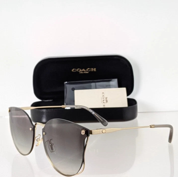 Brand New Authentic Coach Sunglasses HC 7151 900511 Shiny Light Gold 63mm