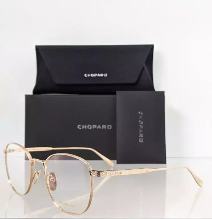 Brand New Authentic Chopard Eyeglasses VCHC 55 0349 52mm Gold Frame VCHC55S