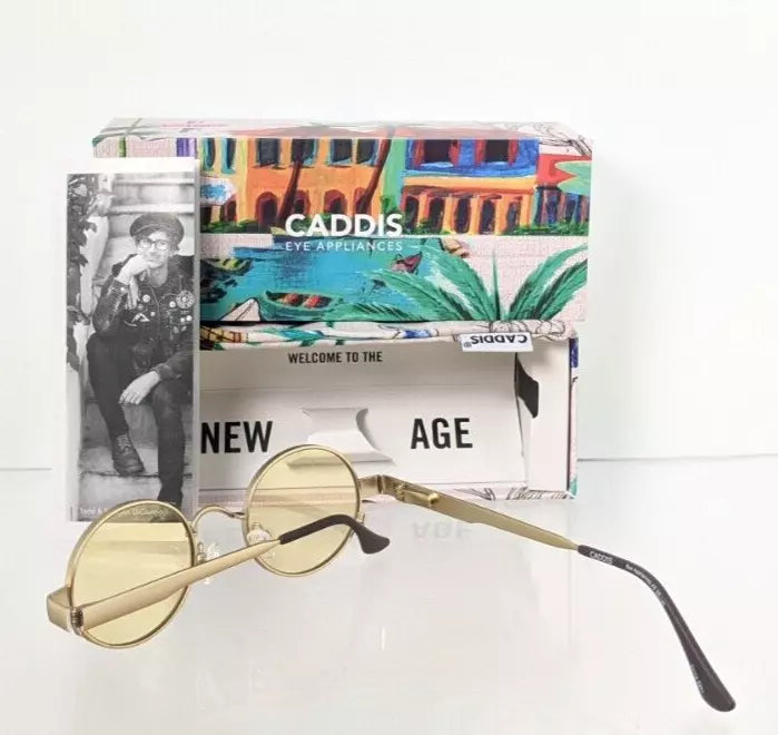 New Authentic CADDIS Sunglasses URIPITER Gold 45mm Frame