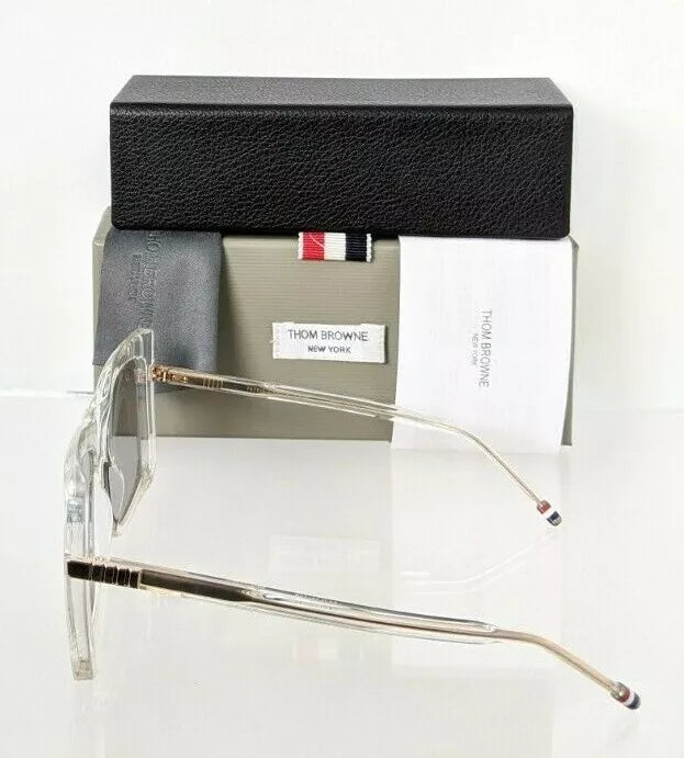 Brand New Authentic Thom Browne Sunglasses TBS 419-A-03 CLR-GLD TBS419 Frame