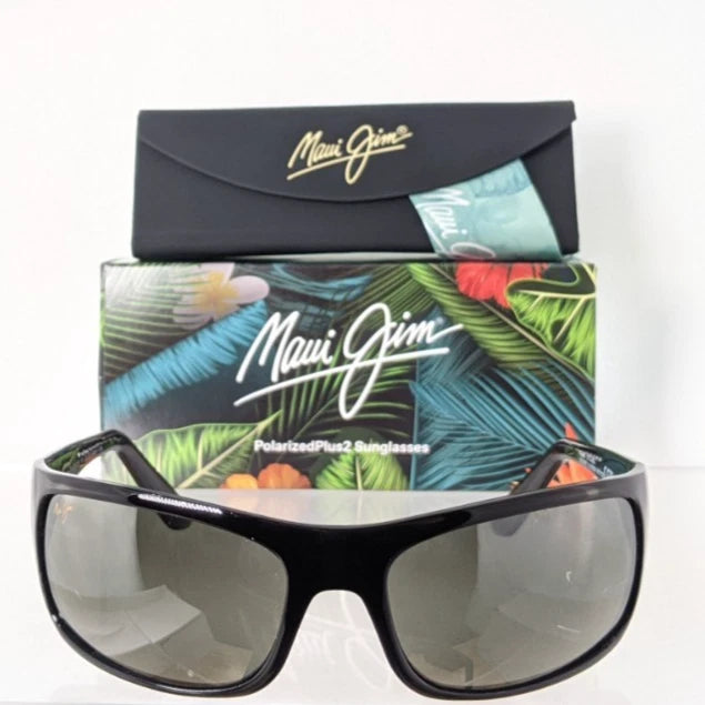 Brand New Authentic Maui Jim Sunglasses PEAHI MJ 202 - 02 STG - BG 65mm