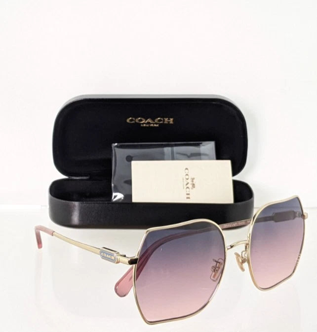 Brand New Authentic Coach Sunglasses HC 7142 90050J Shiny Light Gold 58mm