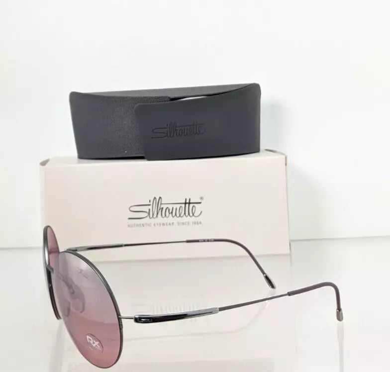 Brand New Authentic Silhouette Sunglasses 8685 60 6244 Silver/Lavender Frame