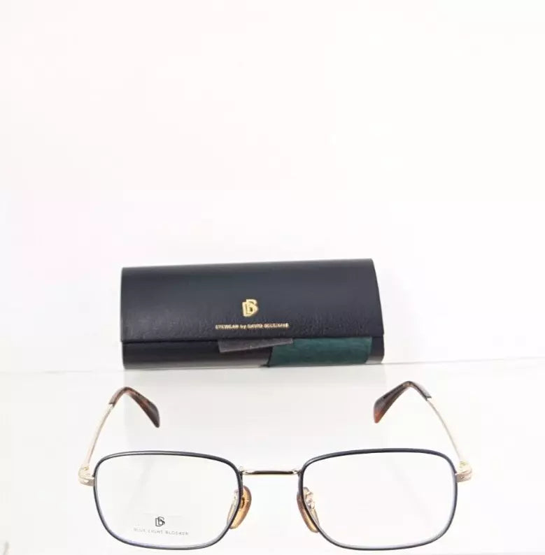 Brand New Authentic David Beckham Eyeglasses DB 1035 003G6 Black/Gold Frame