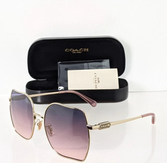 Brand New Authentic Coach Sunglasses HC 7142 90050J Shiny Light Gold 58mm